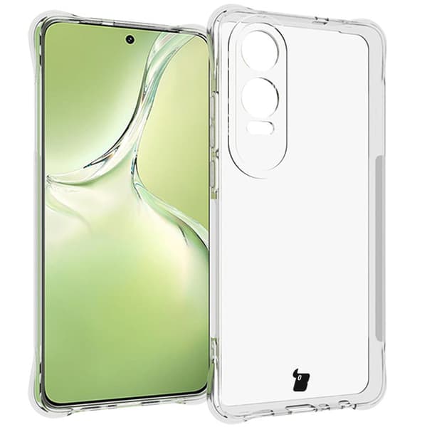 Suojakuori + 2x karkaistusta lasista valmistettu Bizon-kotelo, kirkas pakkaus OnePlus Nord CE4 Lite 5G:lle