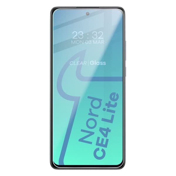 Suojakuori + 2x karkaistusta lasista valmistettu Bizon-kotelo, kirkas pakkaus OnePlus Nord CE4 Lite 5G:lle
