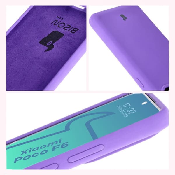 Bizon Mjukt Skal till Xiaomi Poco F6, Lila