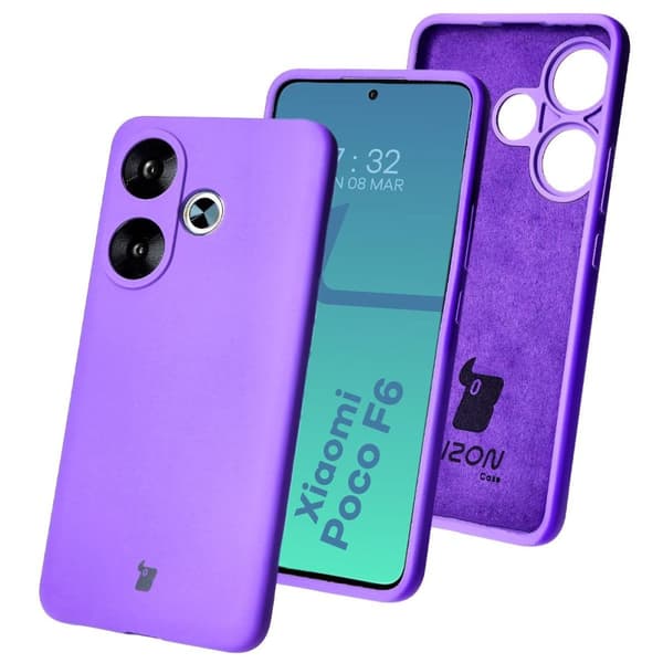 Bizon Mjukt Skal till Xiaomi Poco F6, Lila