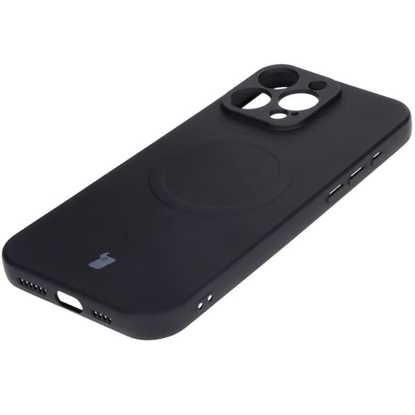 Bizon Silikone Magnetisk Cover til iPhone 16 Pro Max, Sort