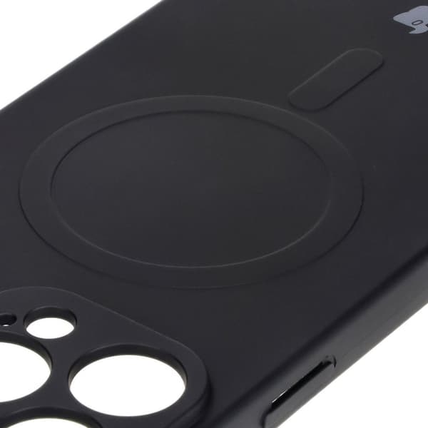 Bizon Silikone Magnetisk Cover til iPhone 16 Pro Max, Sort