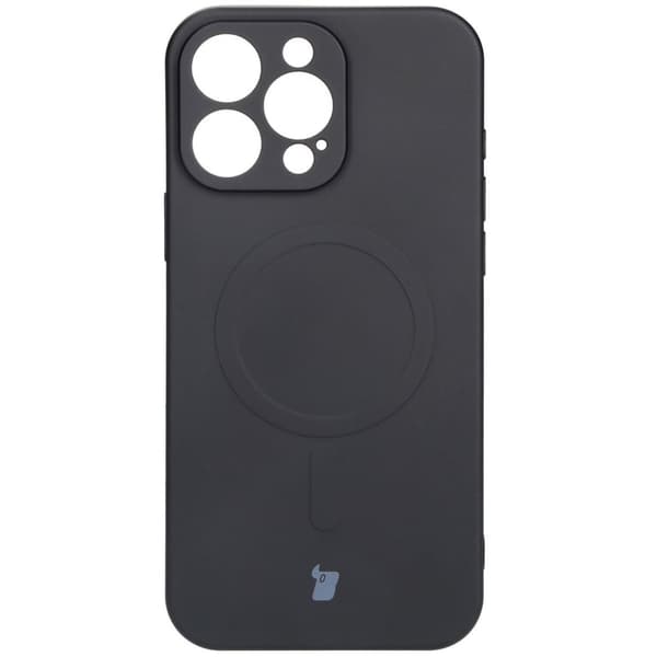 Bizon Silikone Magnetisk Cover til iPhone 16 Pro Max, Sort
