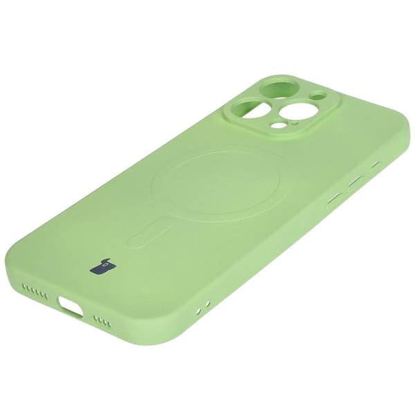 Bizon Magnetic silikonikuori iPhone 16 Pro Maxille, vaaleanvihreä