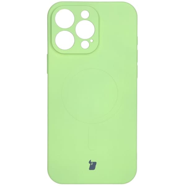 Bizon Magnetic silikonikuori iPhone 16 Pro Maxille, vaaleanvihreä