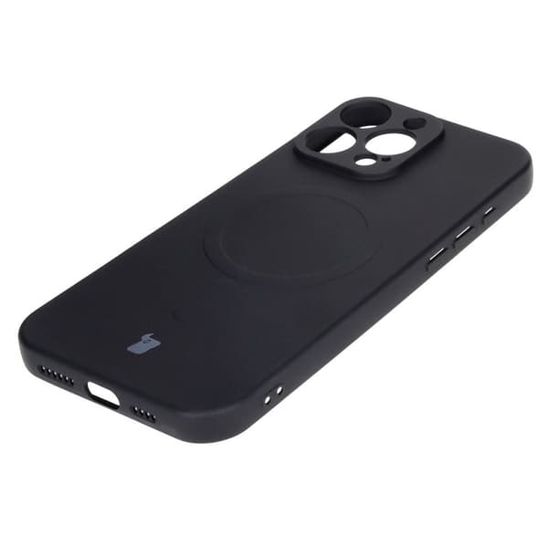 Bizon Silikone Magnetisk Cover til iPhone 16 Pro, Sort