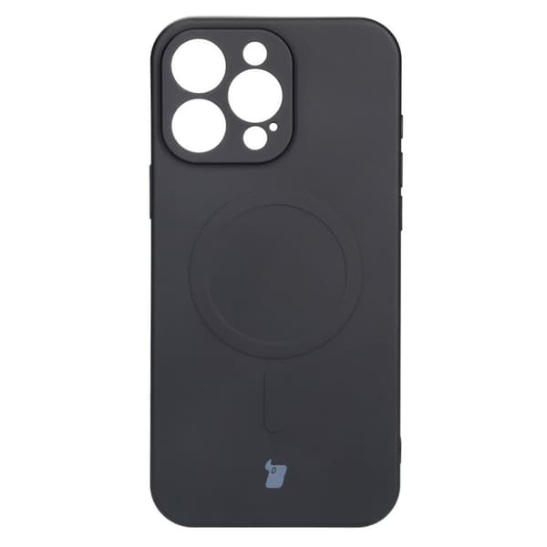 Bizon Silikone Magnetisk Cover til iPhone 16 Pro, Sort
