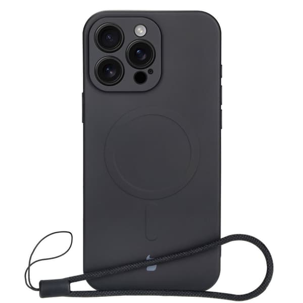 Bizon Silikone Magnetisk Cover til iPhone 16 Pro, Sort