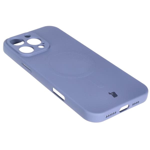 Bizon Silikone Magnetisk Cover til iPhone 16 Pro, Grå