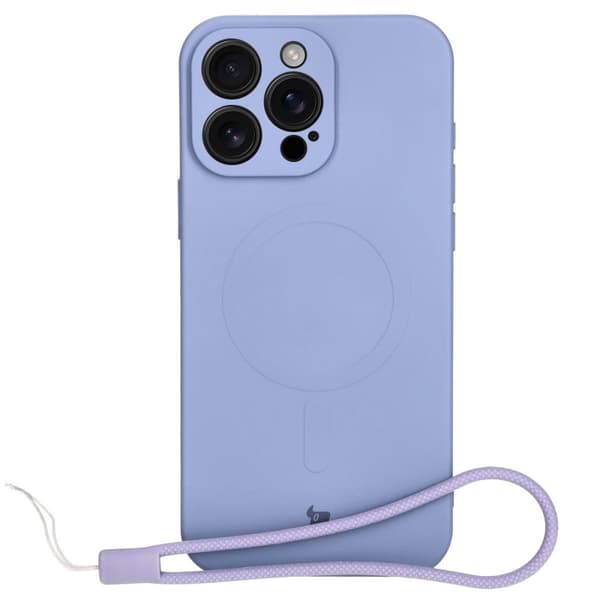 Bizon Silikone Magnetisk Cover til iPhone 16 Pro, Grå