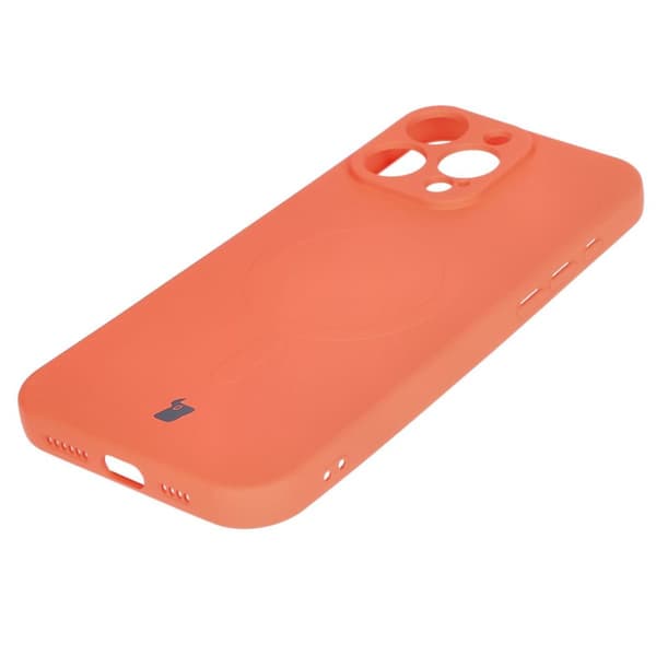 Bizon Silikone Magnetisk Cover til iPhone 16 Pro, Gulerod