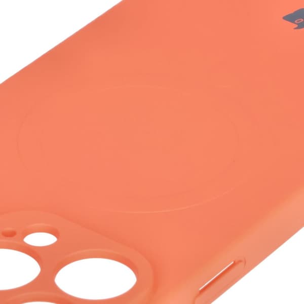 Bizon Silikone Magnetisk Cover til iPhone 16 Pro, Gulerod