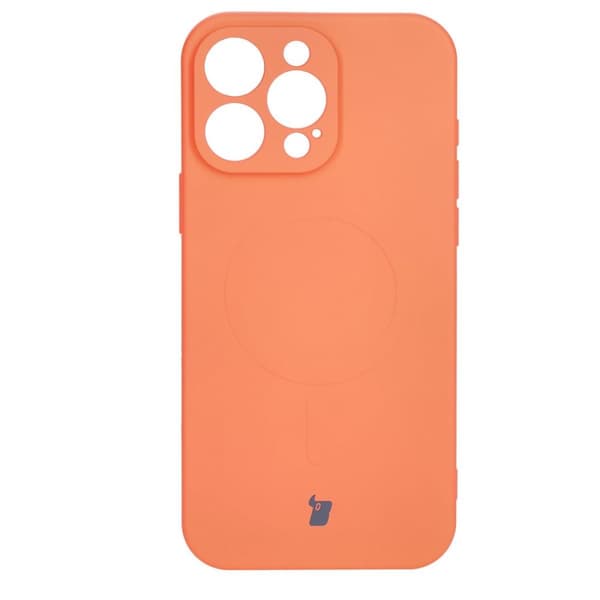 Bizon Silikone Magnetisk Cover til iPhone 16 Pro, Gulerod