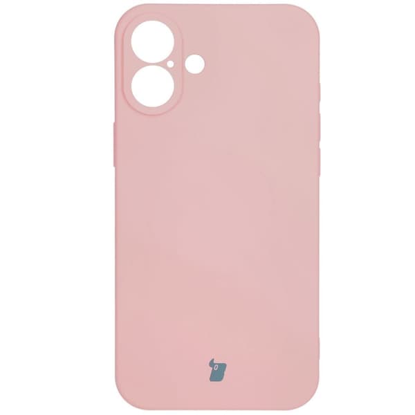 Bizon silikone-cover magnetisk til iPhone 16, lyserød