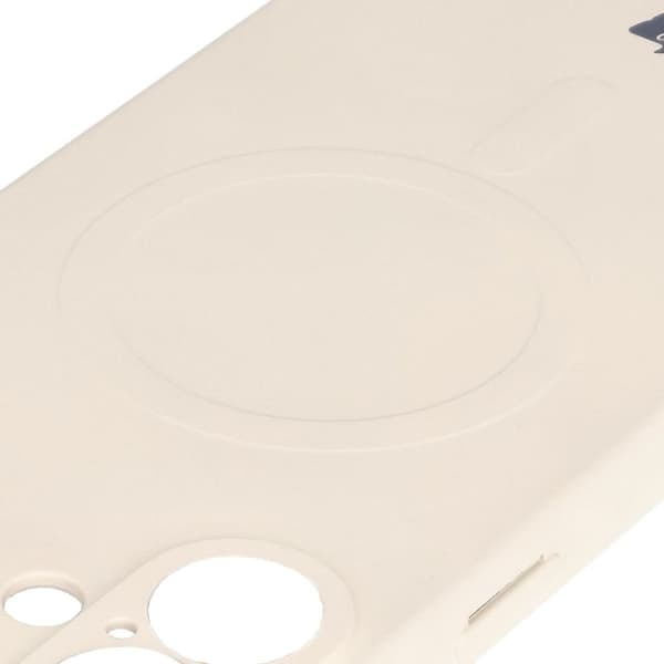 Bizon Magneettinen Silicone Case iPhone 16 Plus -suojakuori, beige