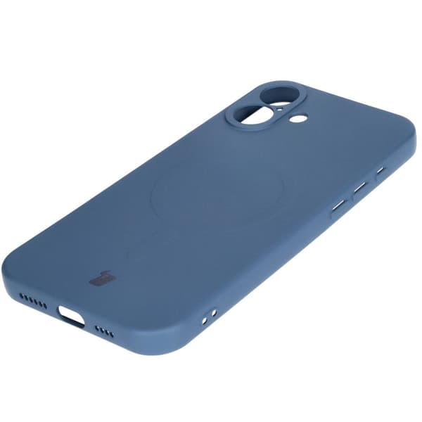 Bizon Magnetic -silikonikotelo iPhone 16 Plussalle, tummansininen