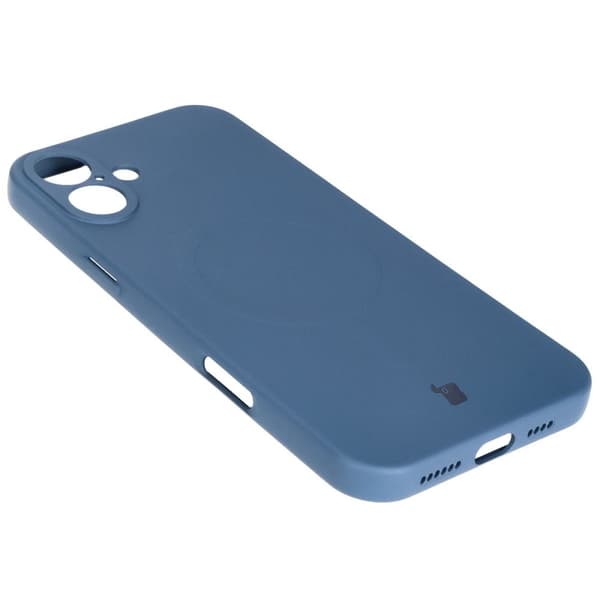 Bizon Magnetic -silikonikotelo iPhone 16 Plussalle, tummansininen