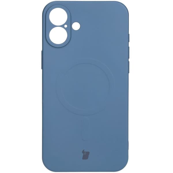 Bizon Magnetic -silikonikotelo iPhone 16 Plussalle, tummansininen