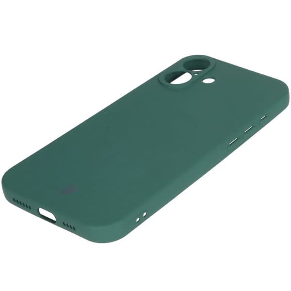 Bizon Silikone Magnetisk Cover til iPhone 16 Plus, Mørkegrøn