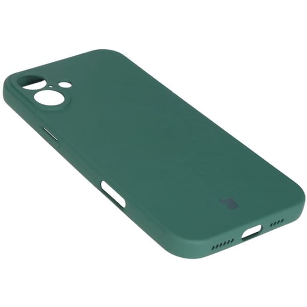Bizon Silikone Magnetisk Cover til iPhone 16 Plus, Mørkegrøn