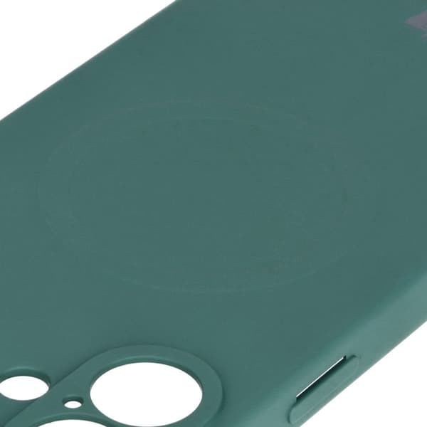 Bizon Silikone Magnetisk Cover til iPhone 16 Plus, Mørkegrøn