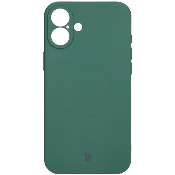 Bizon Silikone Magnetisk Cover til iPhone 16 Plus, Mørkegrøn