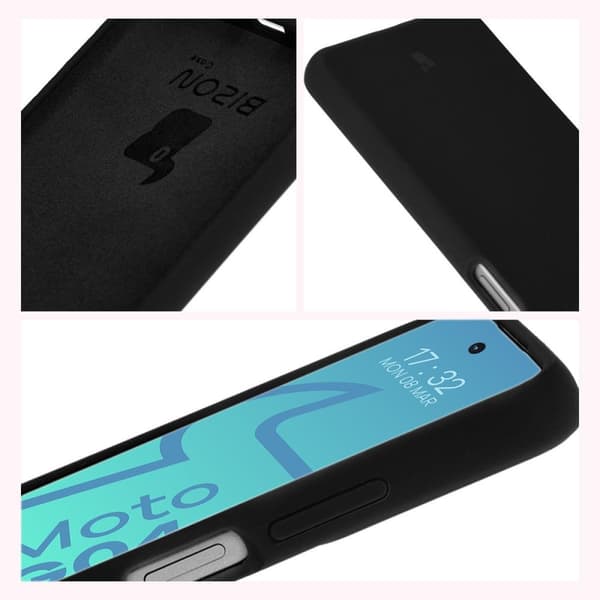 Bizon Soft Case Silikonskal till Motorola Moto G04, Svart