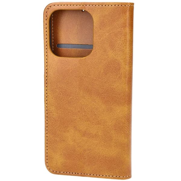 Bizon-skal med ficka till iPhone 16 Pro, brunt