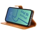 Miniatyrbild 5 av 5: Bizon-skal med ficka till iPhone 16 Pro, brunt
