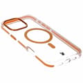 Miniatyrbillede 4 af 9: Bizon Case Marco Magnetisk Ringcover til iPhone 16 Pro Max, Transparent med Orange Ramme