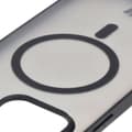Miniatyrbild 5 av 8: Bizon Case MatteO Magnetiskt Ringskal för iPhone 16 Pro Max, Halvtransparent med Svart Ram