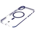 Pikkukuva 3 / 9: Bizon Case Marco magneettinen rengaskotelo iPhone 16:lle, läpinäkyvä ja sininen kehys