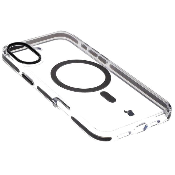 Bizon Case Marco Magnetiskt Ringskal för iPhone 16 Plus, Transparent med Svart Ram