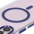 Miniatyrbillede 5 af 9: Bizon Case Marco Magnetisk Ring Cover til iPhone 16 Plus, Transparent med Blå Ramme