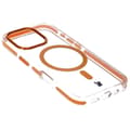 Pikkukuva 4 / 9: Bizon Case Marco magneettinen rengaskotelo iPhone 16 Prolle, läpinäkyvä oranssilla kehyksellä