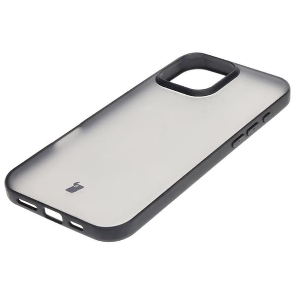 Bizon-skal Angelo för iPhone 16 Pro Max, rökfärgad med svart ram
