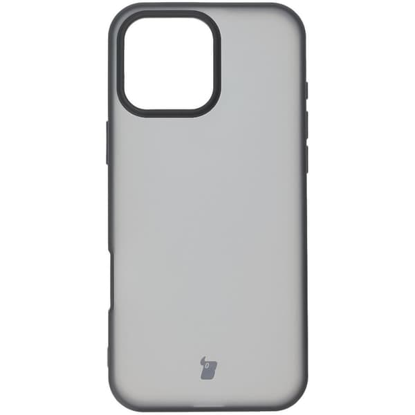 Bizon-skal Angelo för iPhone 16 Pro Max, rökfärgad med svart ram