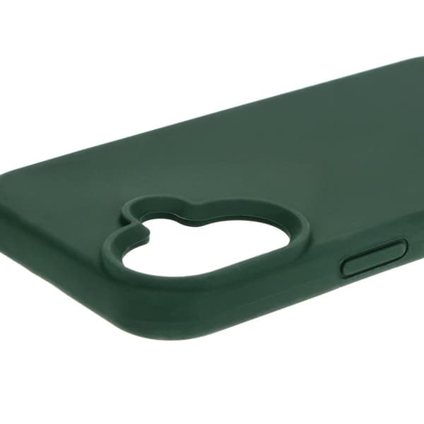 Bizon pehmeä iPhone 16 -silikonikuori, tummanvihreä
