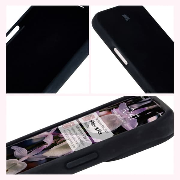 Bizon pehmeä suojakuori iPhone 16 Plussalle, musta