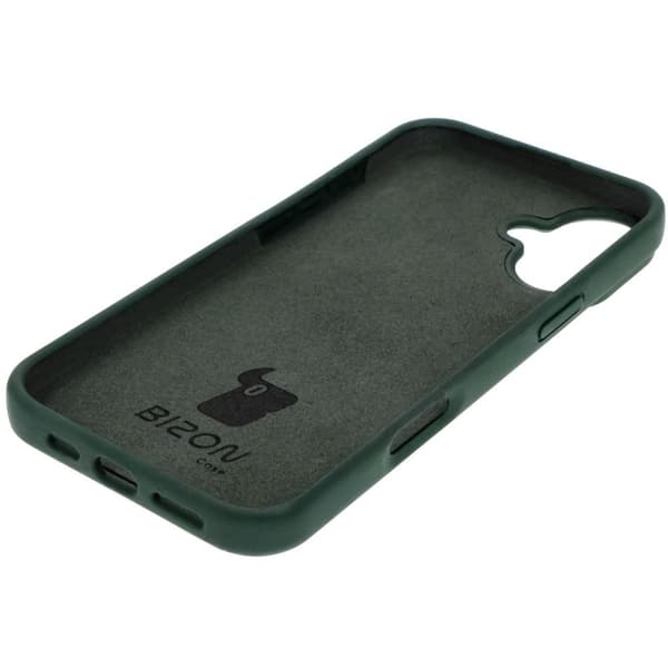 Bizon blødt cover til iPhone 16 Plus, mørkegrøn