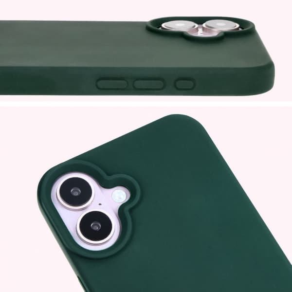 Bizon blødt cover til iPhone 16 Plus, mørkegrøn