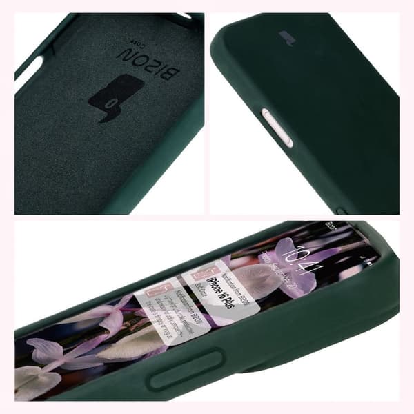 Bizon blødt cover til iPhone 16 Plus, mørkegrøn