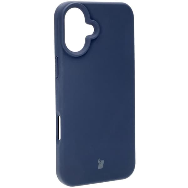 Bizon pehmeä suojakuori iPhone 16 Plussalle, tummansininen