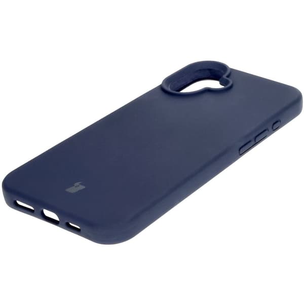 Bizon pehmeä suojakuori iPhone 16 Plussalle, tummansininen