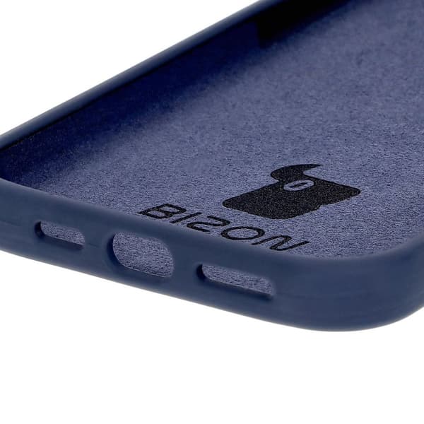 Bizon pehmeä suojakuori iPhone 16 Plussalle, tummansininen