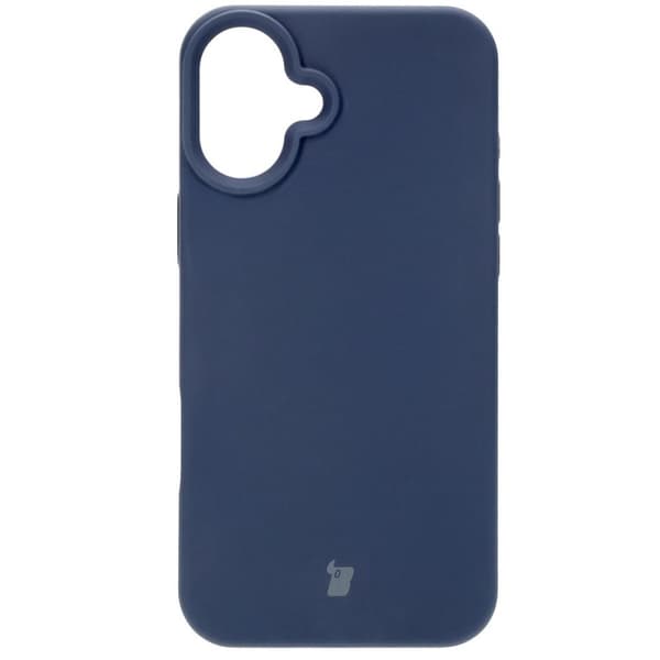 Bizon pehmeä suojakuori iPhone 16 Plussalle, tummansininen