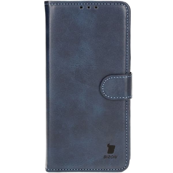 Bizon-etui med lomme til iPhone 16 Pro Max, marineblå