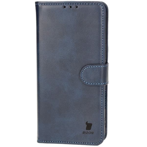 Bizon-etui med lomme til iPhone 16 Pro Max, marineblå