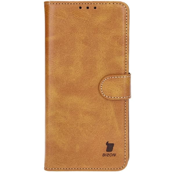 Bizon-etui med lomme til iPhone 16 Pro Max, brun
