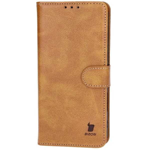 Bizon-etui med lomme til iPhone 16 Pro Max, brun